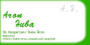 aron huba business card