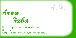 aron huba business card